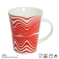 Taza de cerámica de 12oz New Bone China con etiqueta